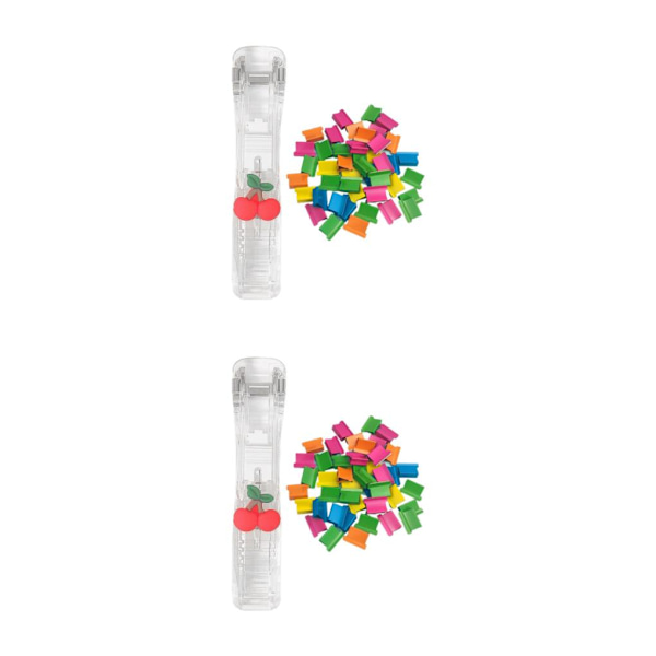 1/2/3 Minihäftapparat Klassrum Liten set Fasta brevpapper Cherry 11.5 x 2.5cm 2Set