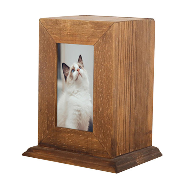 1/2 husdjursurna ask urnor för hundar Casket Memorial Keepsake Dark Wood 14 x 10.5 x 17cm 1Set