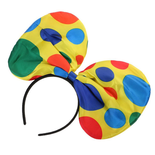 1/2/3 Polka Dot Clown Hat Pannband Jester Hairband Costume Fancy Type B 1Set