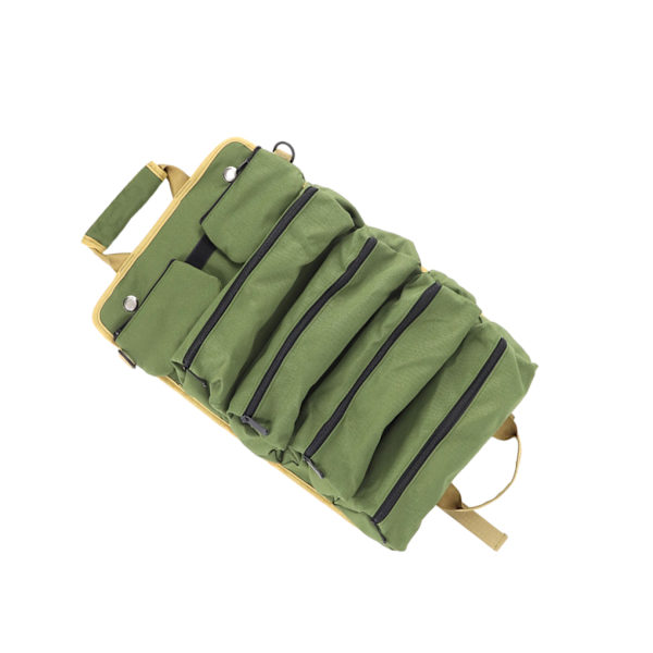 1/2 Heavy Duty Roll up Verktygsväska Med Multi-ficka - Slitstark Och green 2PCS