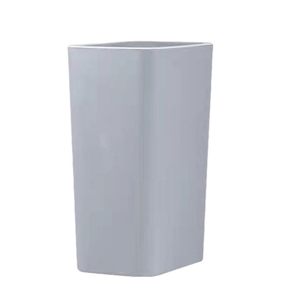 Papperskorgen med pressöppningslock - smal för snygg look i sovrummet Grey （12.2L）