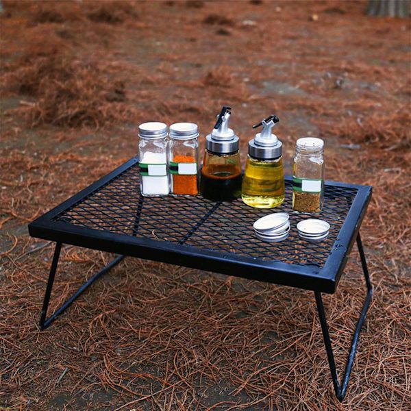 Fällbart Campingbord Förvaringsnät Mesh Bärbar Picnic Camping
