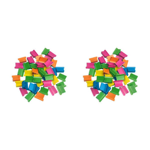 1/2/3 Minihäftapparat Klassrum Liten set Fasta brevpapper Multicolor Clips 11.5 x 2.5cm 2Set
