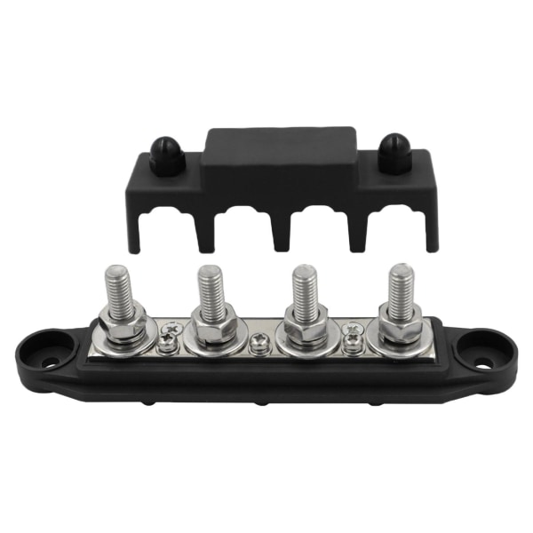 1/2/3 Heavy-Duty Power Distribution Block med cover Black M8 1 Pc