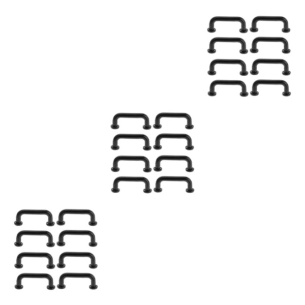 1/2/3/5 1:12 Mini Dragbågform för portgarderob Stor 4st Black Small 8 Pcs 3Set