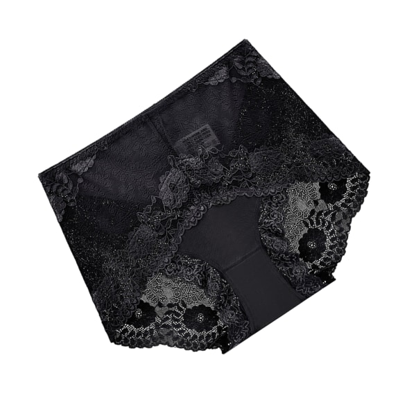 1/2/3/5 Summer Women Hollow Design Sexiga Underkläder Spets Mesh Black L 1 Pc