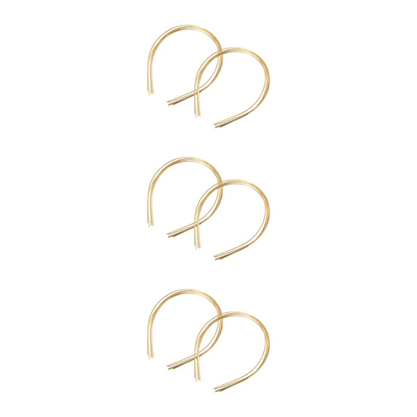 1/2/3/5 10 st Metalltunntrådshuvudband Smidigt för DIY Craft Gold 1.5mm 3Set
