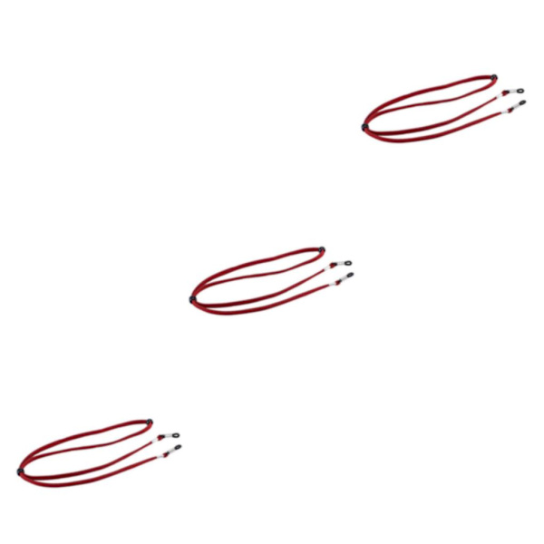 2/3/5 Glasögonrem Non- För Slip Stretchy Universal Rope Red 26.77 Inch 3Set