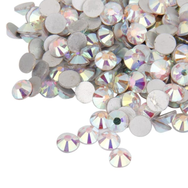 Glas Kristall Rund Platt Rygg Rhinestones Gems White SS10 1400 Pcs