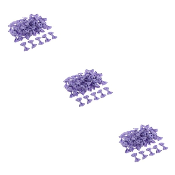 1/2/3/5 50 stycken söta satängrosettband Applikationsutsmyckningar Light Purple 3.7×2cm 3Set