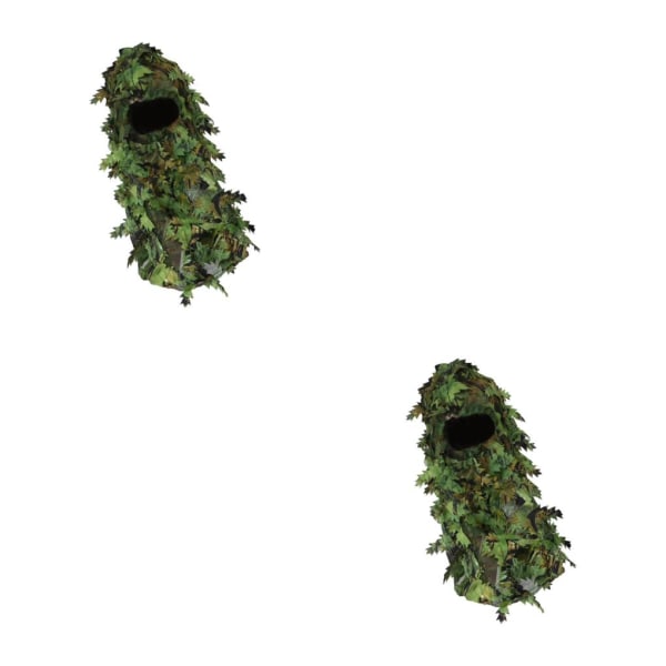 1/2/3/5 Leafy Camouflage Hat för Halloween Cosplay Turkey Green 2PCS