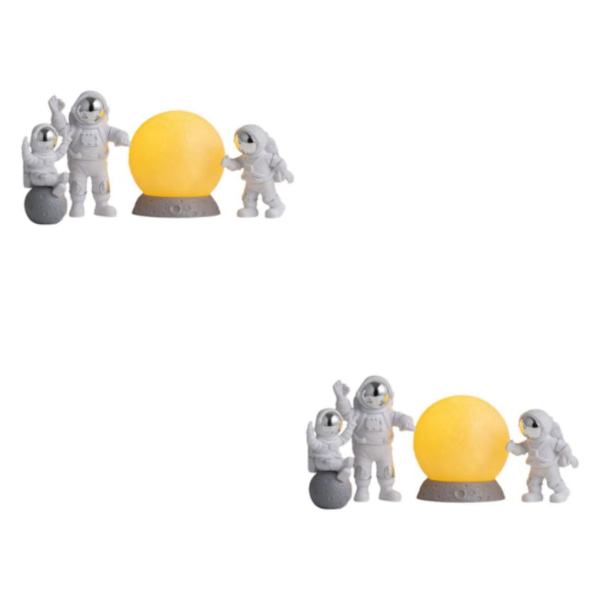 1/2/3/5 4st Astronautfigurer Set Heminredning Söt Sstronaut Silver Yellow 2Set