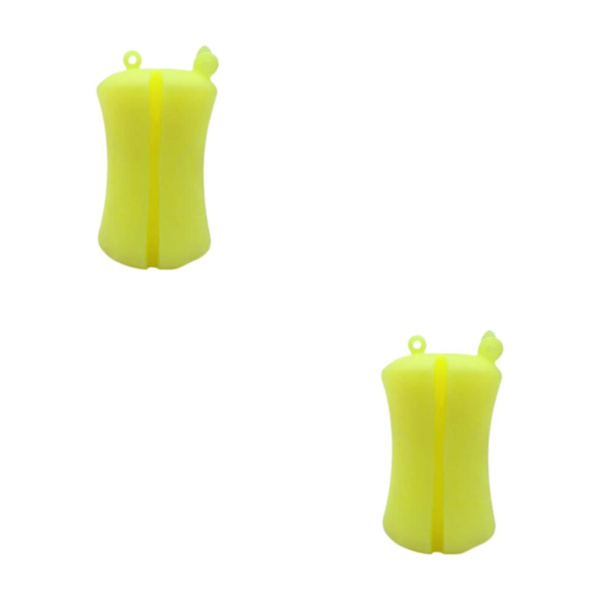 1/2/3/5 Bärbar fiskespö Fast boll Slitstark Slitstark Yellow 6 x 3.8cm 2Set