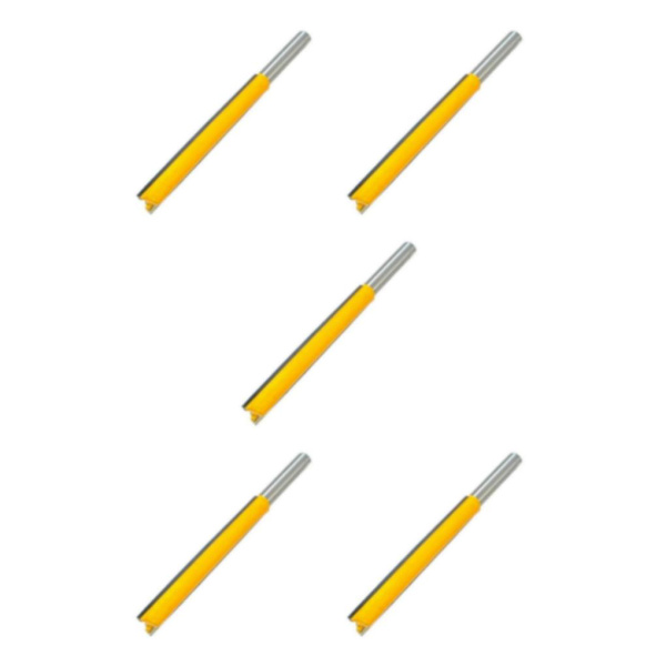 1/2/5 1/4 skaftdiameter dubbelflöjt 3 extra lång rak 5Set