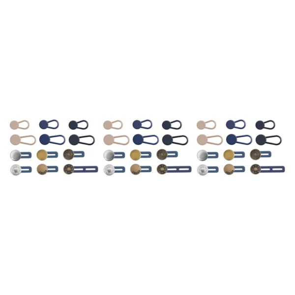 1/2/3 12 delar Byxa Button Extender No Sew Flexibel Osynlig 3Set