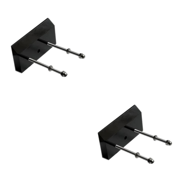 1/2/3/5 Väggmonterad Longboard Display Rack för snygg garage Black 2PCS