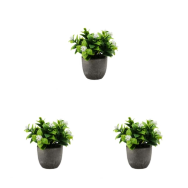 1/2/3 Plast Realistic Artificiell Suckulent Lågt underhåll new whitebabysbreath 3Set