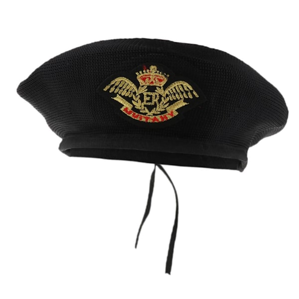1/2/3 Sjömansmössa Stickad Mesh För Baskermössa Navy Mariner Cap Black Eagle 54cm 1Set