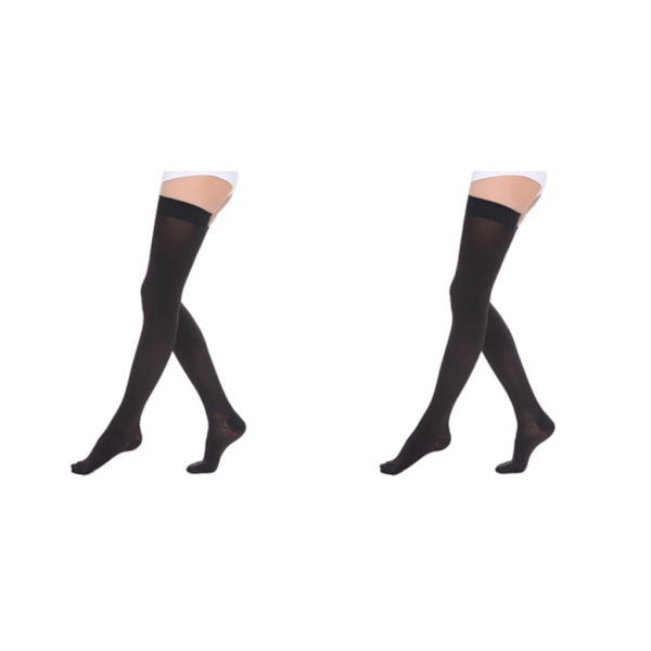 1/2/3 Trendiga och moderiktiga över knästrumpor för Toe wrapping - black L 2Set