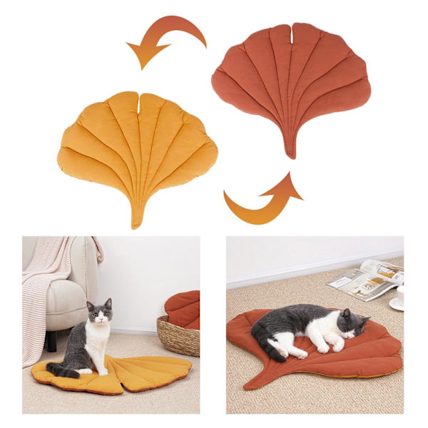 Tvättbar hundsängmatta Bekväm burunderlägg för soffa Kennel och Gingko Leaf