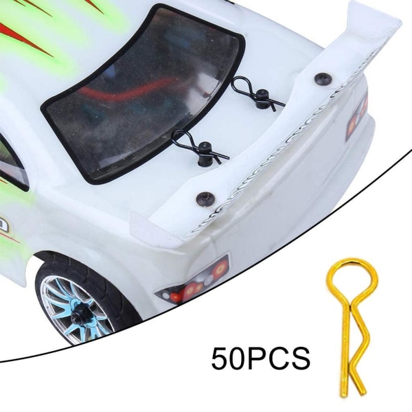 1/2/3/5 RC Body Shell Clips R Shape för 1/10 RC racingbil gold length 24mm 1Set
