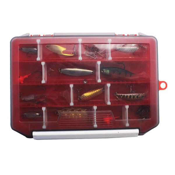 1/2/3 karp fiskeredskap Box organizer fiskepärlor Red 20.5x14.5x3cm 1Set