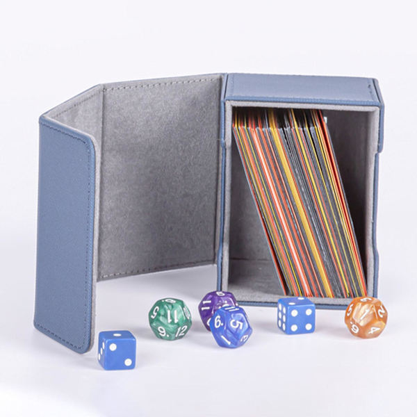 1/2/3 Card Deck Case Organizer Förvaringsbox för MTG-kort För Dark Blue 105x90x80mm 1Set