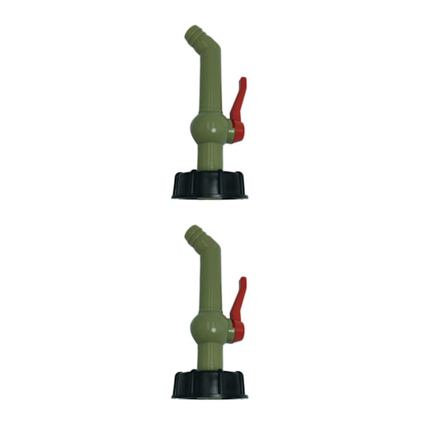 1/2/3 1000L IBC-tankventil Vattenadapter 60mm intern grov 25mm 2Set