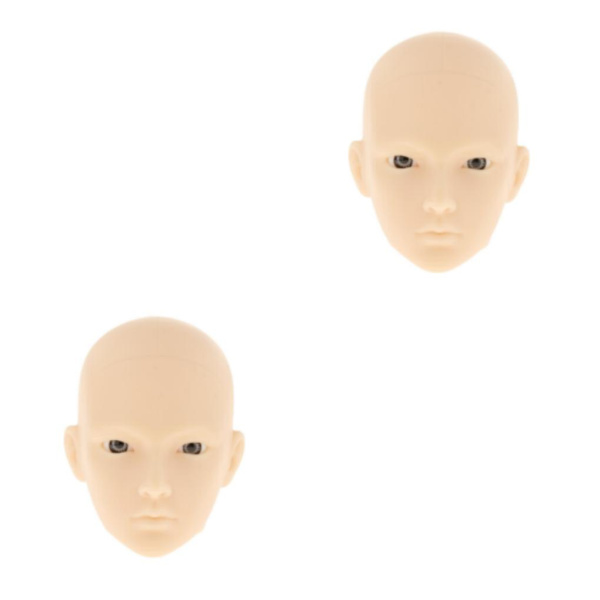 1/2/3 1/6 För BJD Doll Head Sculpt med grå ögon Doll Head DIY 2Set