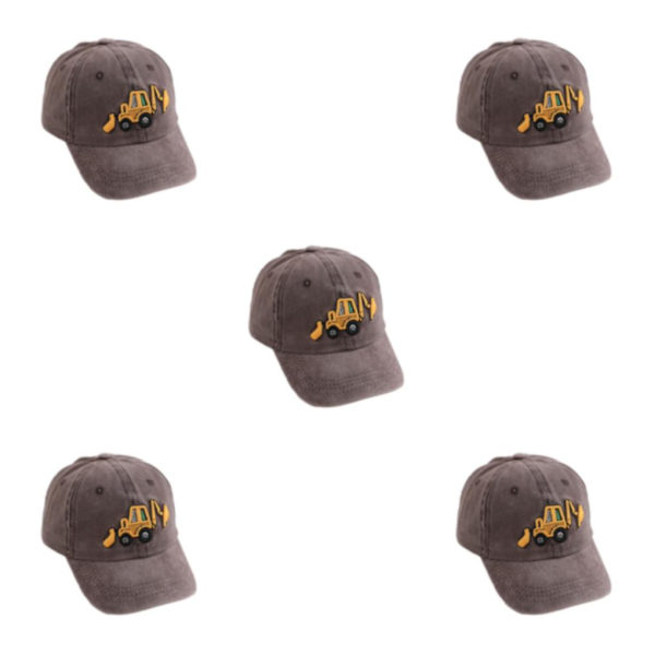 1/2/3/5 Solskydd cap för utomhusaktiviteter barn coffee 5Set