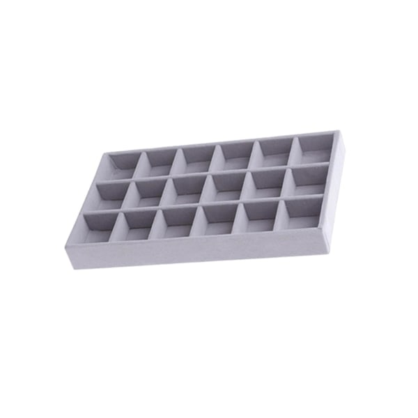1/2/3/5 Stapelbar smyckesbricka Multipurpose Portable Velvet för 18 Grids Style A 1Set