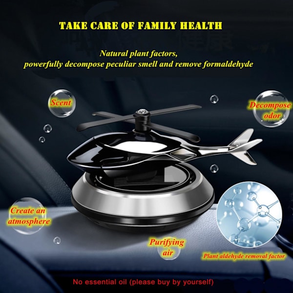 1/2/3 Solar Powered Car Air Freshener För Creative Small Car Silver 10.4x8cm 1Set