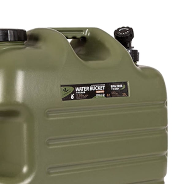 Nödvattentank Bärbar vattenmatsal med Army Green 25L