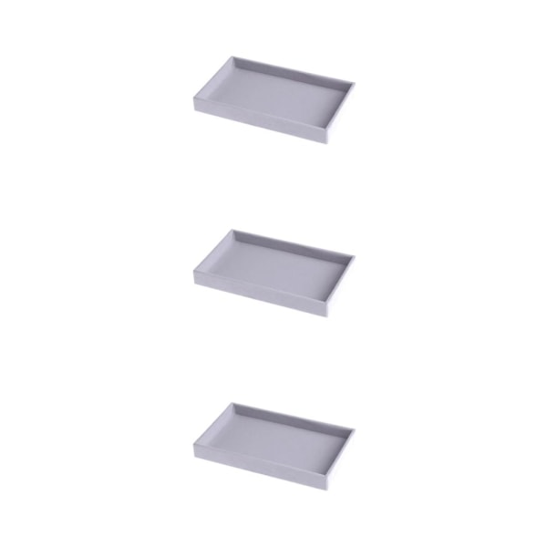 1/2/3/5 Stapelbar smyckesbricka Multipurpose Portable Velvet för Empty Tray Style A 3Set