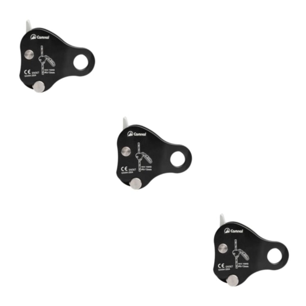 1/2/3/5 Säkerhetsrep Grip Bergsklättring Arborist Fallskydd Black 3PCS
