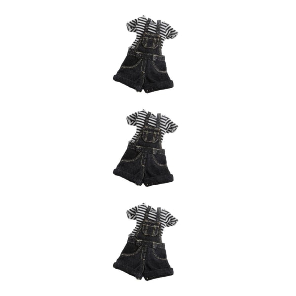 1/3/5 1/6 Black Stripe Jumpsuit för BJD Blythe Dolls 3Set