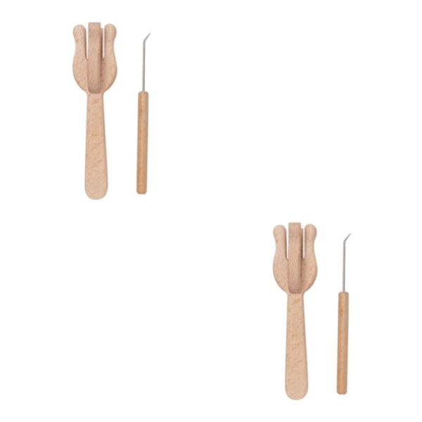 1/2/3/5 Stickverktyg Träform Handvävstol Multifunktionell 2Set