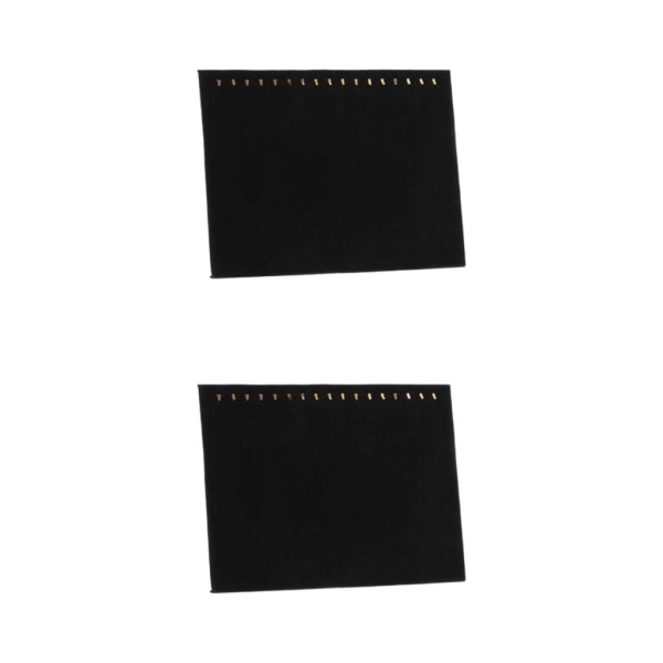 1/2 17 Hook Halsband Smycken Display Stand Pad Fack för Shower Black 30x37cm 2Set