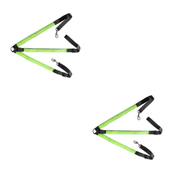 1/2/3/5 justerbar LED-hästbröstkrage mycket synlig Green 2PCS