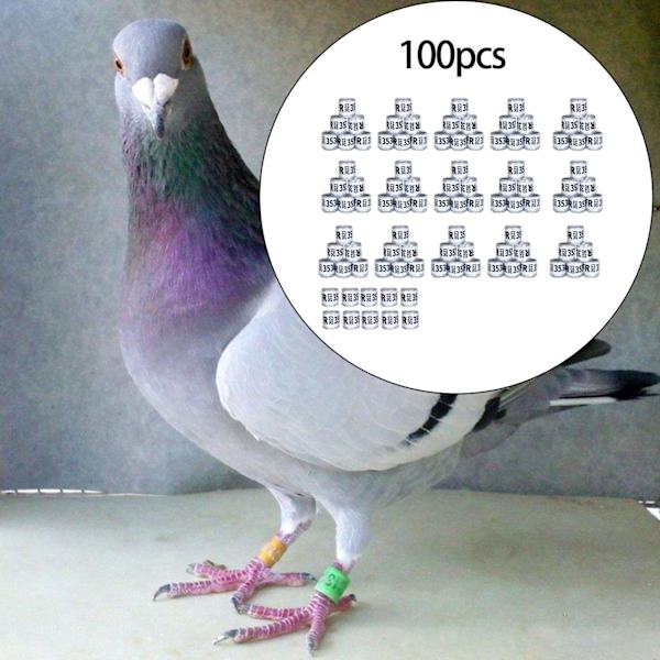 1/2/3/5 100st 8mm 2023 För duvring för de flesta vuxna fåglar White France 100 pcs 1 Pc
