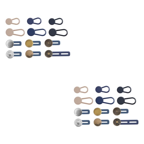 1/2/3 12 delar Byxa Button Extender No Sew Flexibel Osynlig 2Set