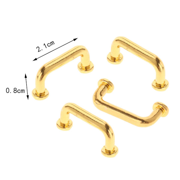1/2/3/5 1:12 Mini Dragbågform för portgarderob Stor 4st Gold Large 4 Pcs 1Set