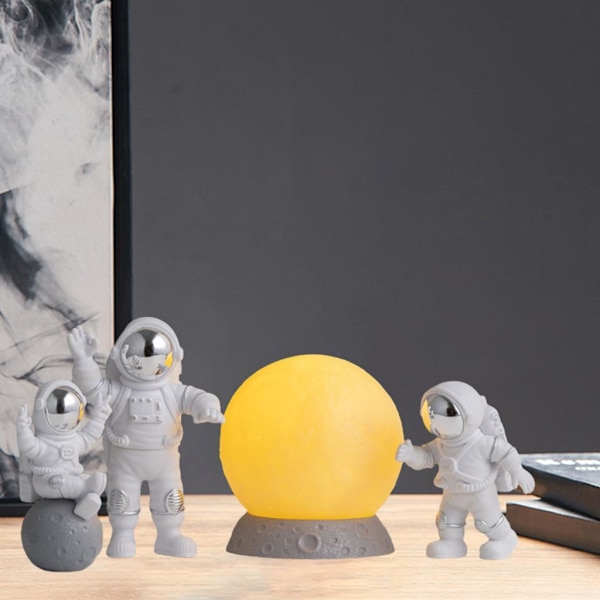 1/2/3/5 4st Astronautfigurer Set Heminredning Söt Sstronaut Silver Yellow 1Set