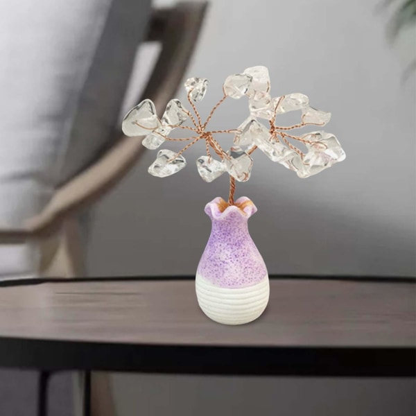 1/2/3/5 Mini Crystal Tree Wealth Luck Tree Positiv energi för White crystal 5cm 1Set