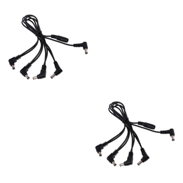 1/2/5 Elgitarr Effektpedaler Adapter 9V 1A Power 5 Way 2Set