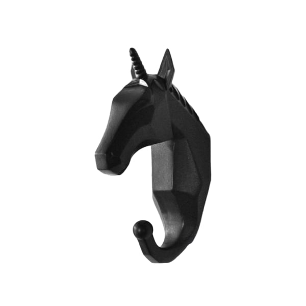 1/2/3/5 Robust och hållbar nyckelkrok för djurhuvud för enkel black (horse) 2Set