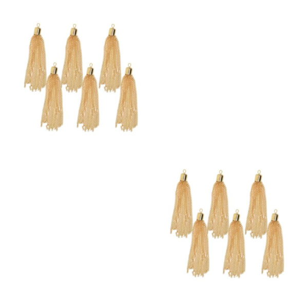 1/2/3/5 6 delar Handgjorda Boho Long Chain Tofshängen Light gold 2Set