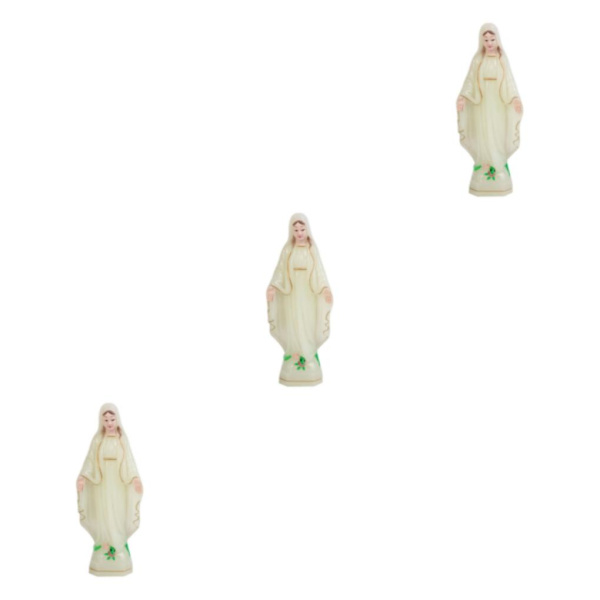 1/2/3 Välsignade Jungfru Maria statyett karaktär Skulptur Staty Luminous 10cm 3Set