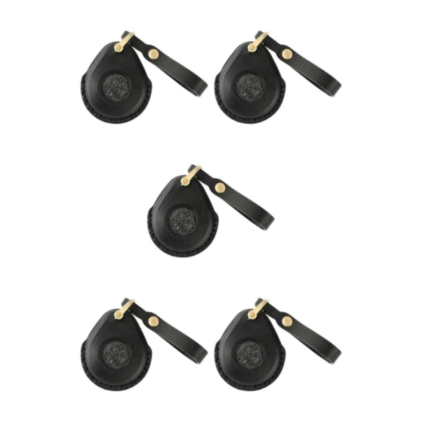 1/2/3/5 cover PU-läder Söt passform för motorcykelpojkvän Black 5Set