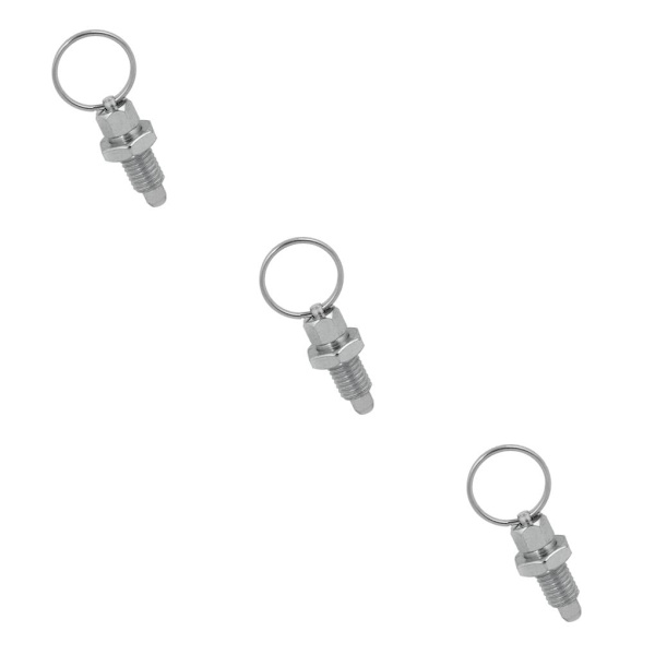 1/2/3/5 Heavy-Duty indexkolv med användarvänlig ringdragning M6-3 Stainless Steel 3PCS